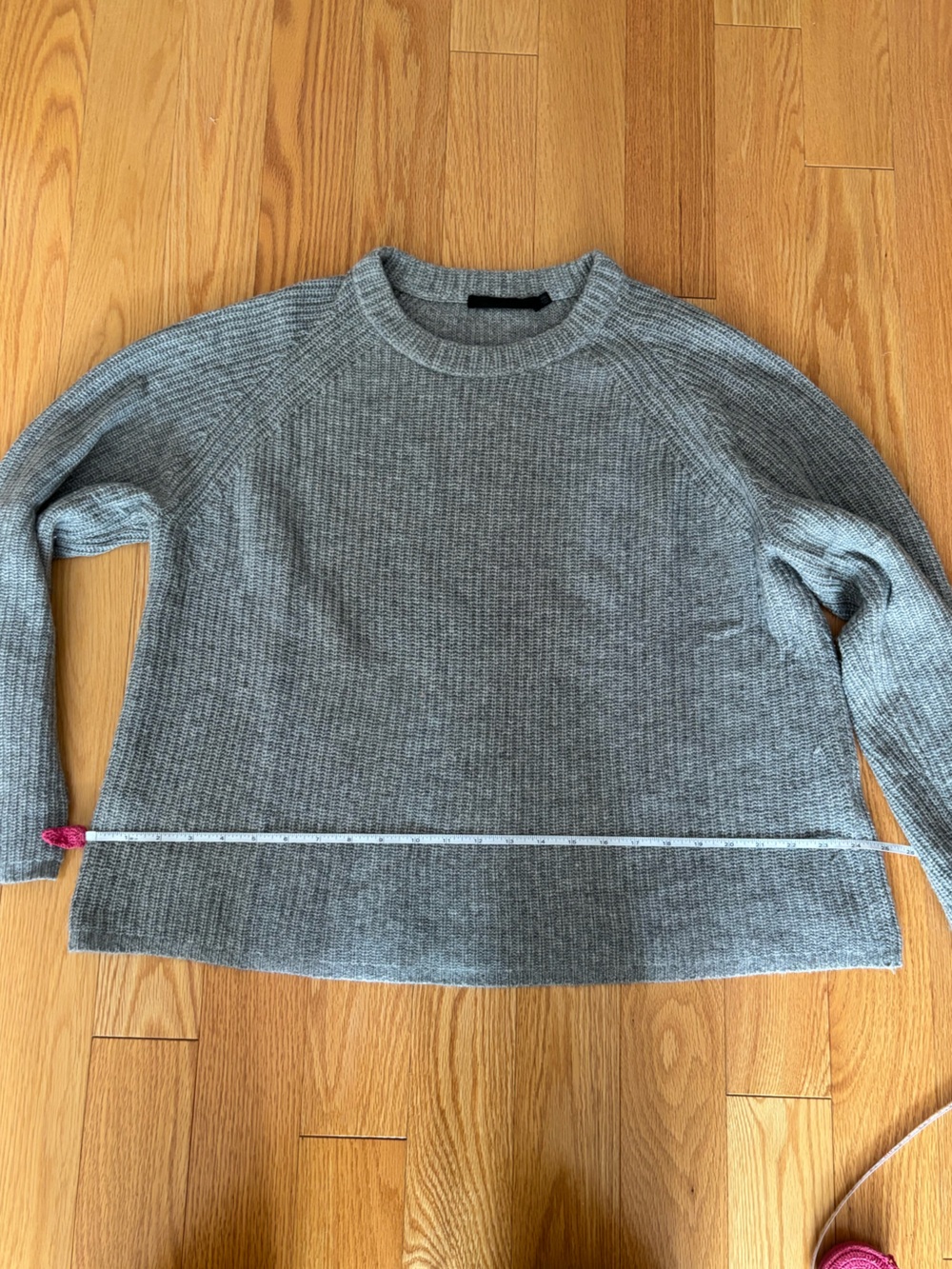Jenni Kayne Heather Gray Ribbed Crewneck Sweater